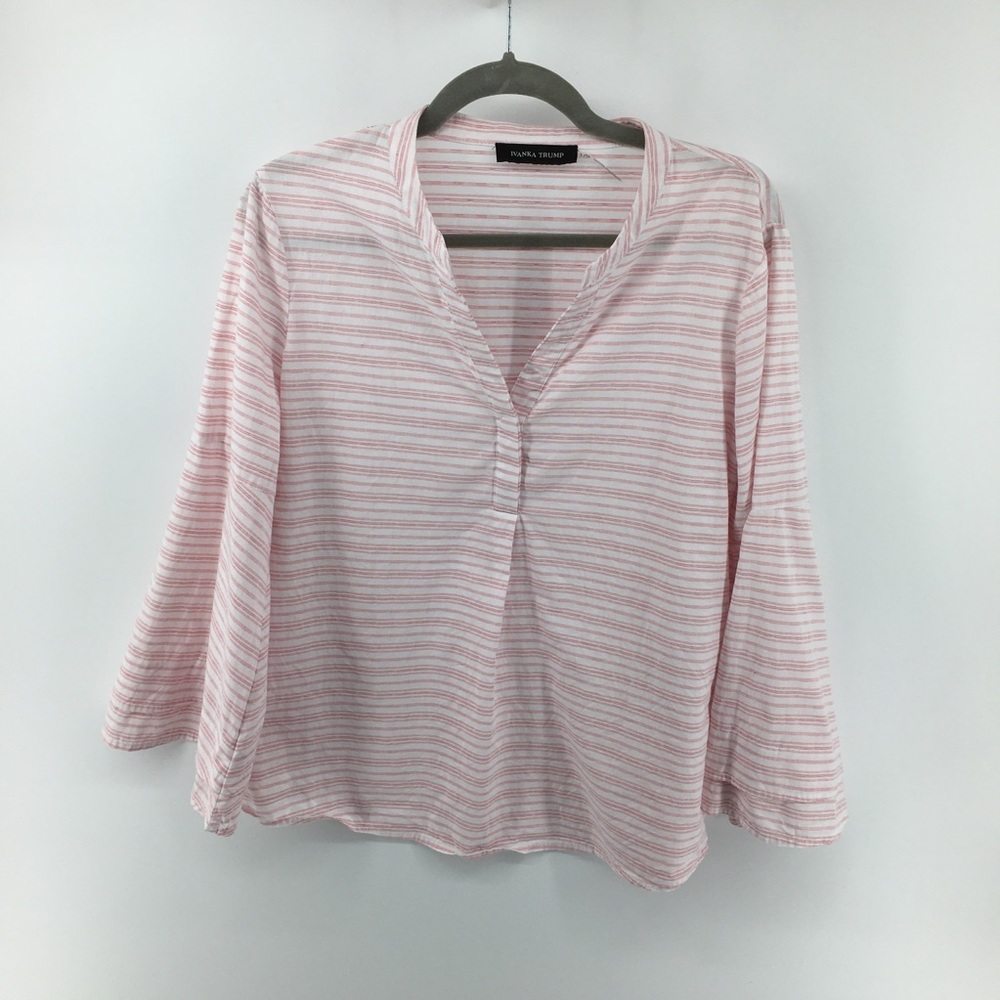 Ivanka Trump Red & White Striped Tunic